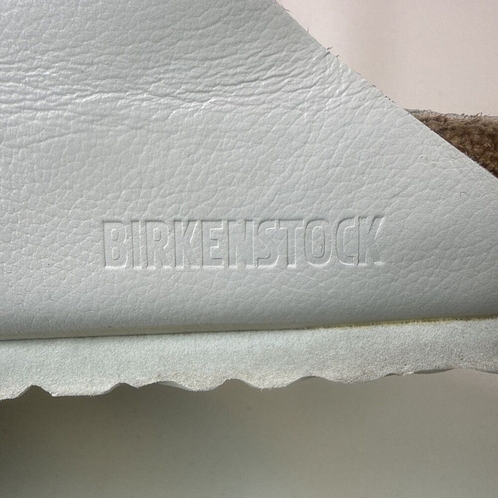 Birkenstock Arizona Big Buckle White Leather Sandals Slides- Size 39 8-8.5 - Picture 8 of 9